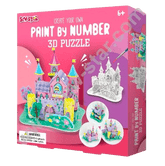 3D Paint by Number Castle Puzzle - DIY Craft Kit - Little Explorers