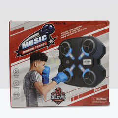 Music Boxing Target box front, SMART and GLOVE BOXING branding, choking-hazard warning