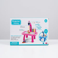 Projector Painting box front, pink colourway, with the 3+ roundel and the projector pen lit up