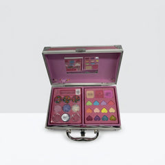 Open case from the other side showing a heart-shaped eyeshadow palette