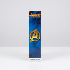 Close-up of the price sticker reading Avengers Set 5Pcs/W.Bx F/P-595A-1, Rs. 1,610