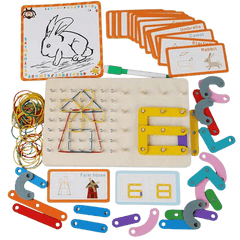 Multifunctional Wooden Geometry Nail Board - Little Explorers
