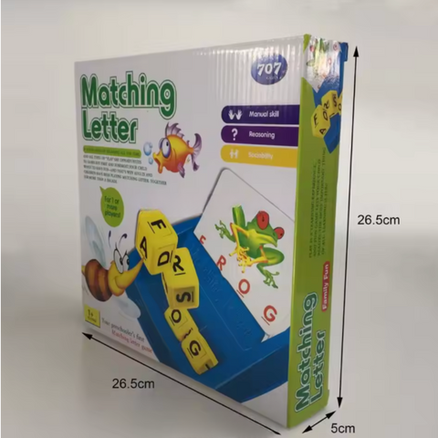 Matching letter game used to support early speech and language play
