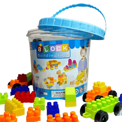 170 Pieces Building Blocks Bucket - Little Explorers