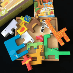 Animal Stacking Wooden Puzzle - Little Explorers
