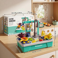 Toy Dishwasher Sink Set - 28 Pieces, 3+