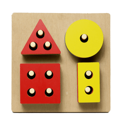 Wooden Geometric Shape Sorter 4 - Little Explorers
