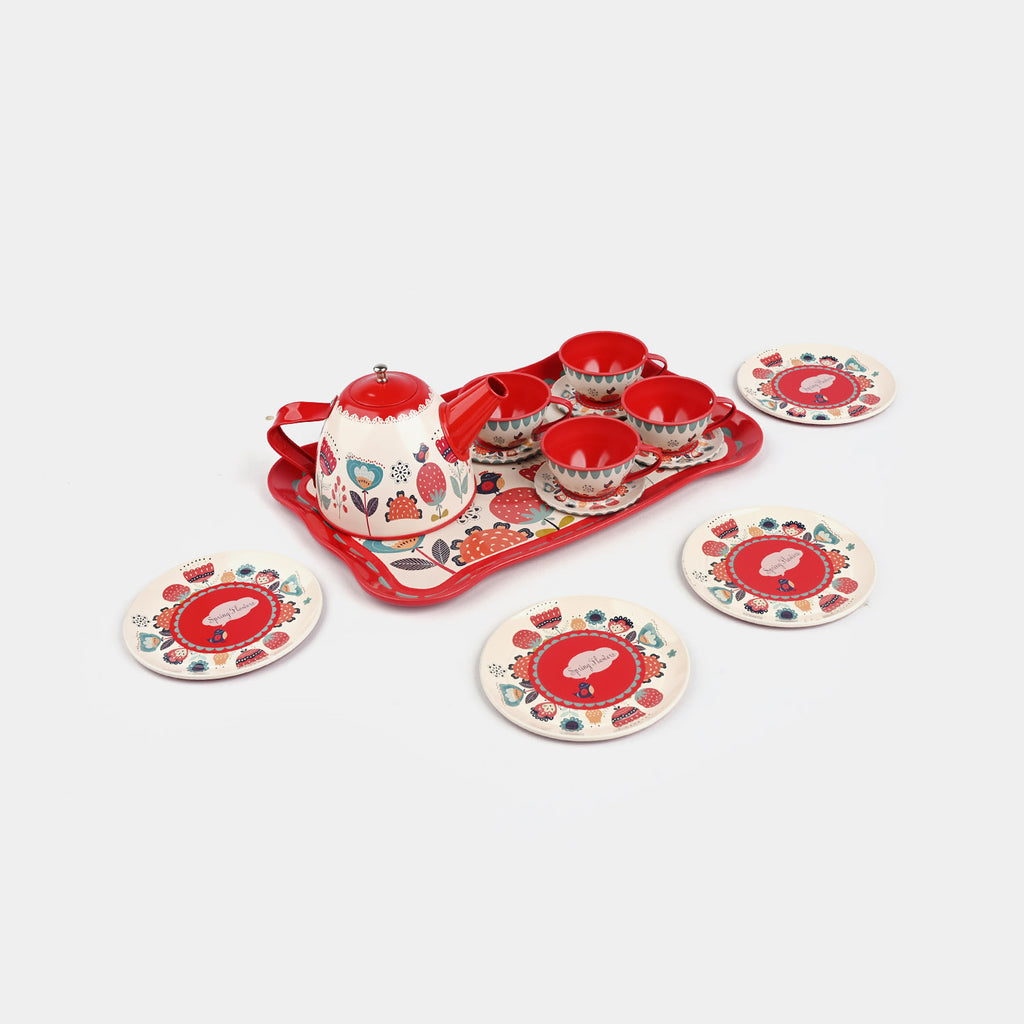 Metal Tea Set - Spring Flowers Print