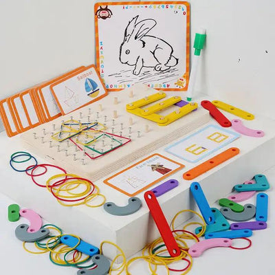Multifunctional Wooden Geometry Nail Board - Little Explorers