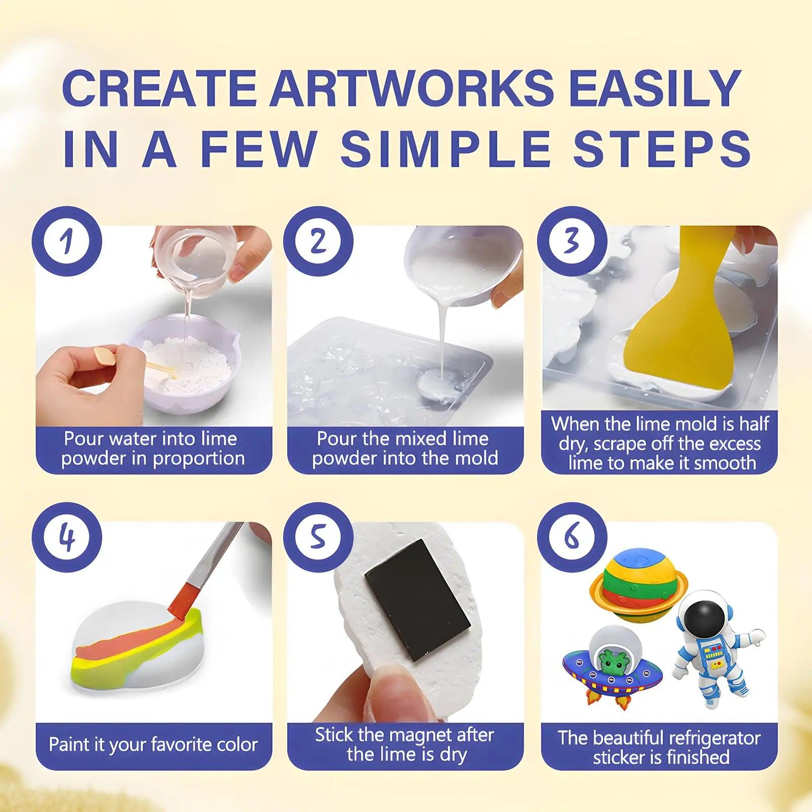 Mould & Paint Craft Kit - Unicorn Plaster Toys, 6+