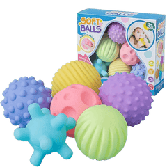 Multi-Texture Baby Sensory Balls (Set of 6) - Little Explorers