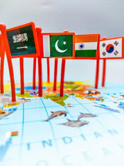 World Map with National Flags - Little Explorers