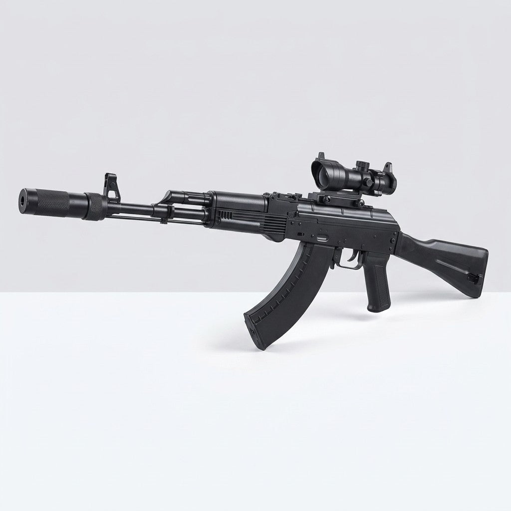 AK 47 16X Scope Gel Blaster - Black Folding Stock