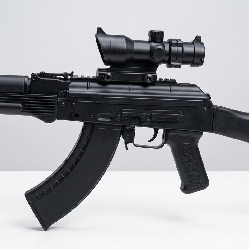 AK 47 16X Scope Gel Blaster - Black Folding Stock