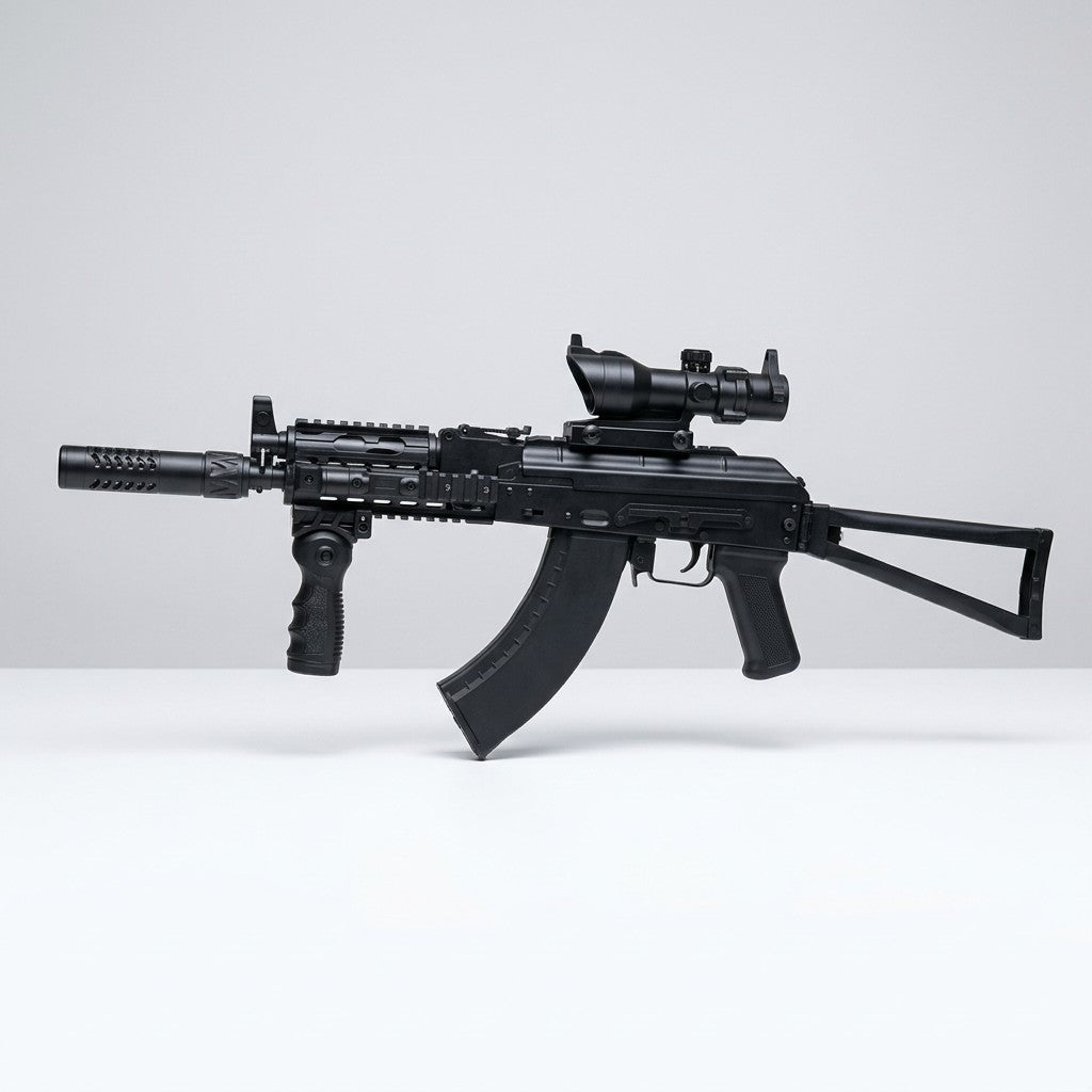 AK 47 16X Scope Gel Blaster - Black Tactical Grip