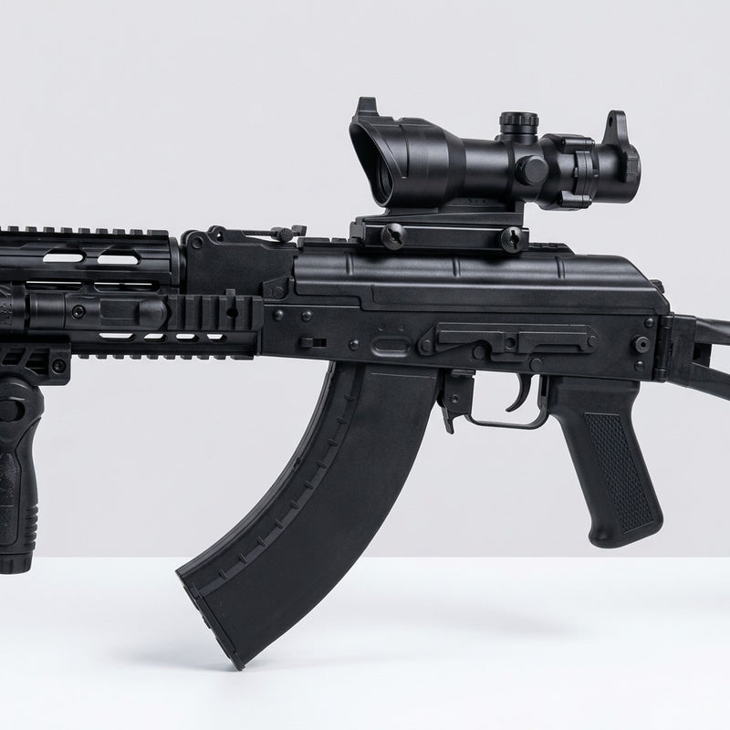 AK 47 16X Scope Gel Blaster - Black Tactical Grip