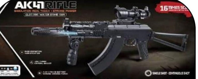 AK 47 16X Scope Gel Blaster - Black Tactical Grip