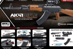 AK 47 16X Scope Gel Blaster - Wood Finish
