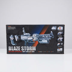 Box top panel with the Blaze Storm name and the series description