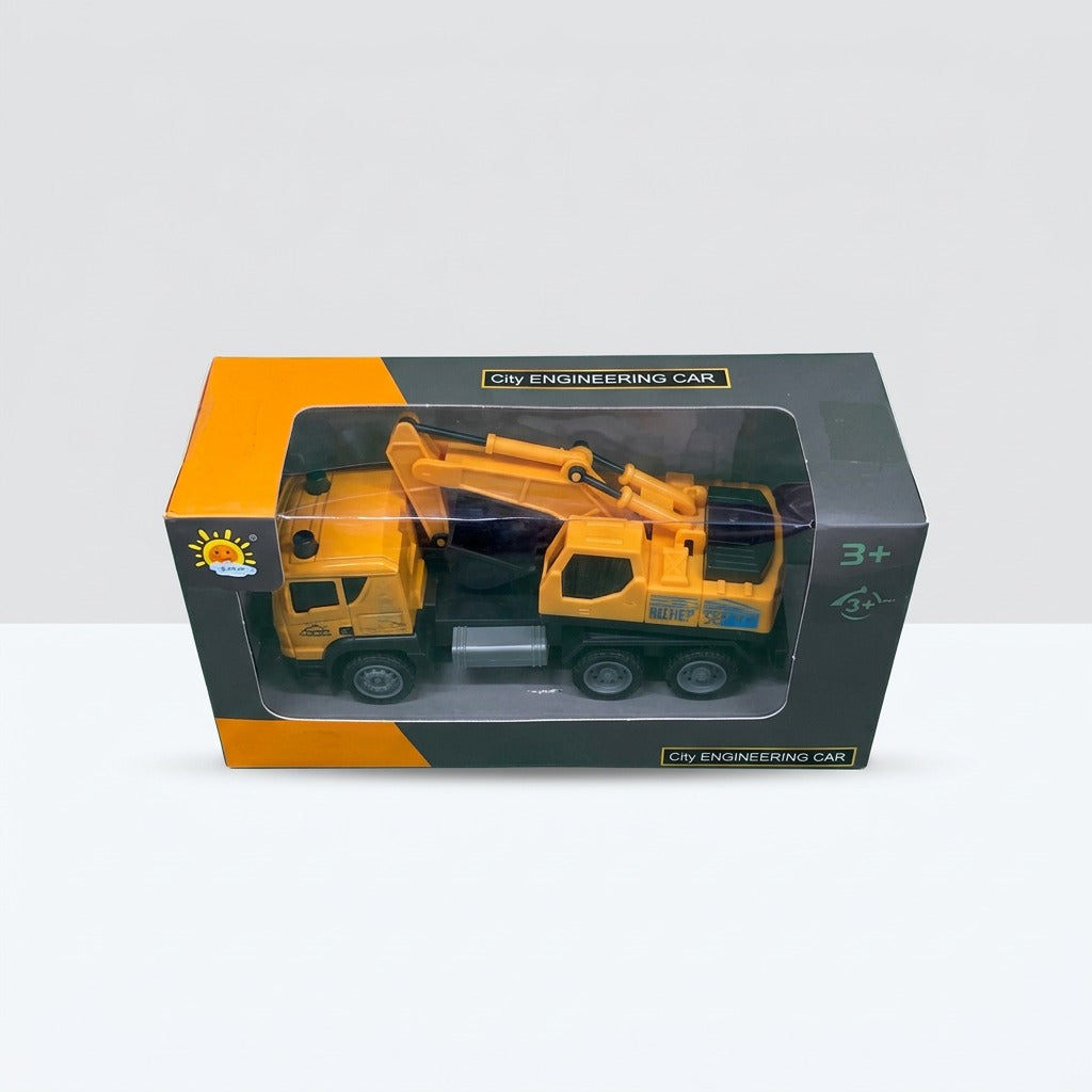 Box back printed Alloy Heavy Truck Model 1:36 Scale with the maker label