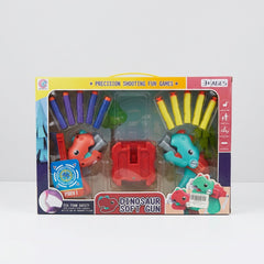 Dinosaur Soft Gun box front with two dino guns, twelve foam darts and the 3+ AGES badge