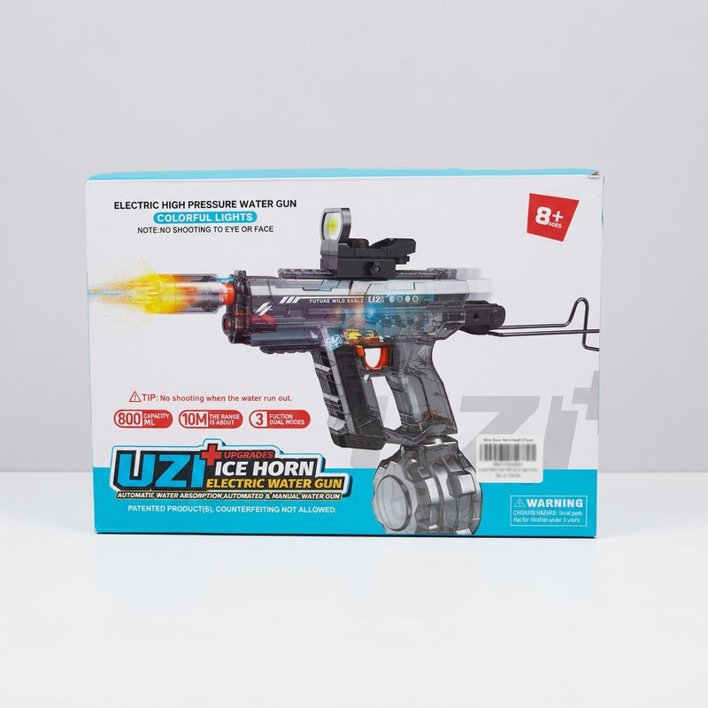 Box front showing the 800ml capacity, 10m range and dual modes