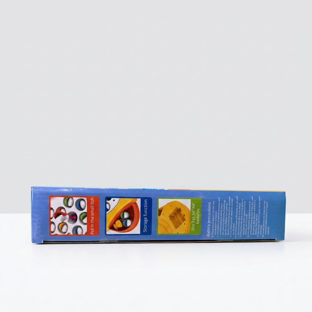 A second colourway of the box showing the blue version of the same platform