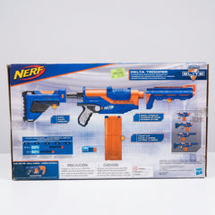 Box back showing the stock, barrel extension and 12-dart clip as four builds