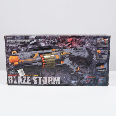 Blaze Storm manual soft bullet gun box front with the 40 soft bullets badge