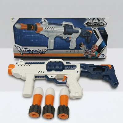Victory Grenade Launcher box front, Max Shotting logo