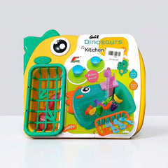 Dinosaur Kitchen Sink play set box, Feng Lin, code 6068, B/O Sink Set with Rotate Faucet and Electric Pump badges