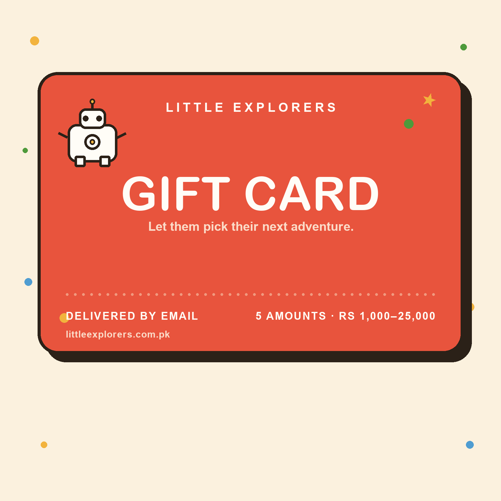 Little Explorers digital gift card