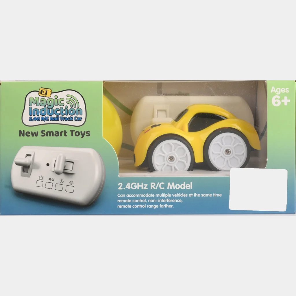 Magic Induction RC Car - Follow Mode, Yellow Smiley Face