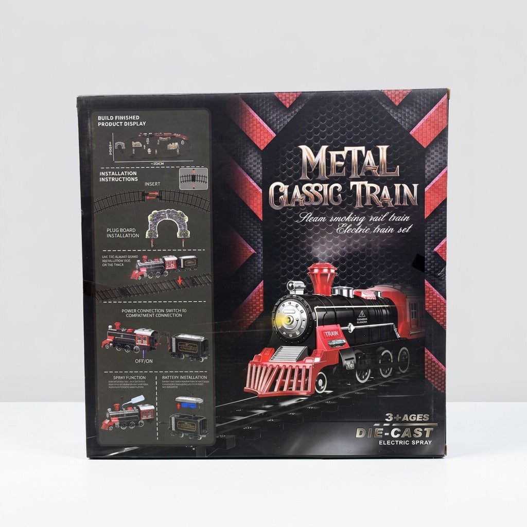 Second photo of the box front repeating the locomotive, cars and 3+ age mark
