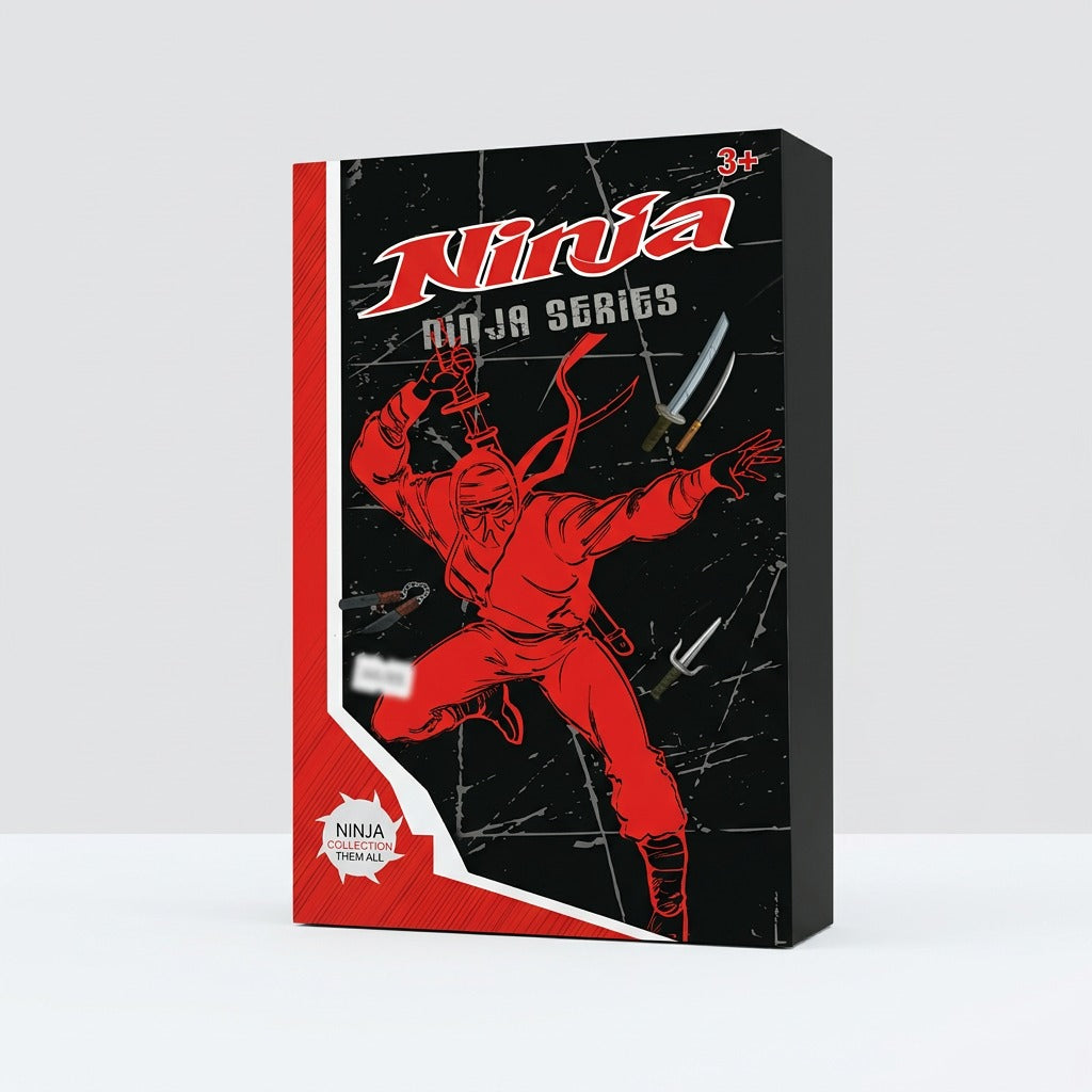 Card back with the red ninja illustration and the 3+ age badge