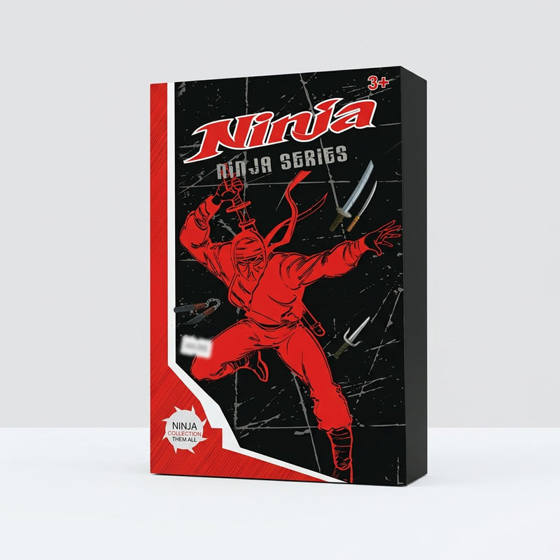 Card back with the red ninja illustration and the 3+ age badge