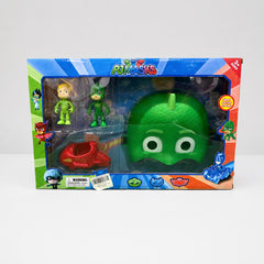 PJ Masks Gekko Figure Set box showing the two figures, red car and green head case