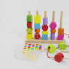Fruit & Shape Stacking Game – Wooden Lacing Toy