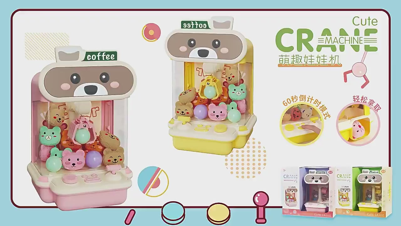 Coffee Bear Crane Machine Toy