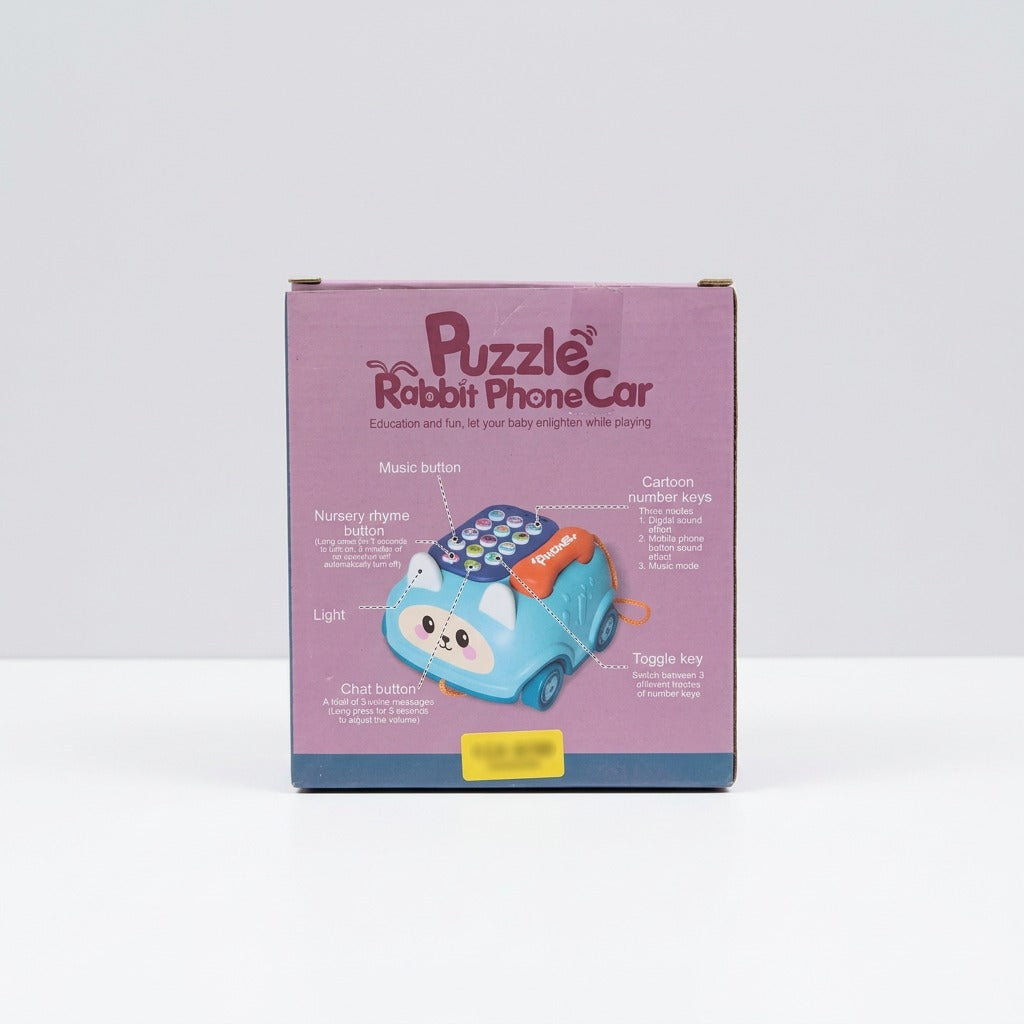 Top of the box with the shop price sticker and the Rabbit Phone Car name