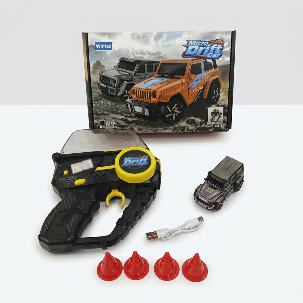 WinTek Micro Drift Car box front, orange jeep and dark SUV artwork, app-control icon