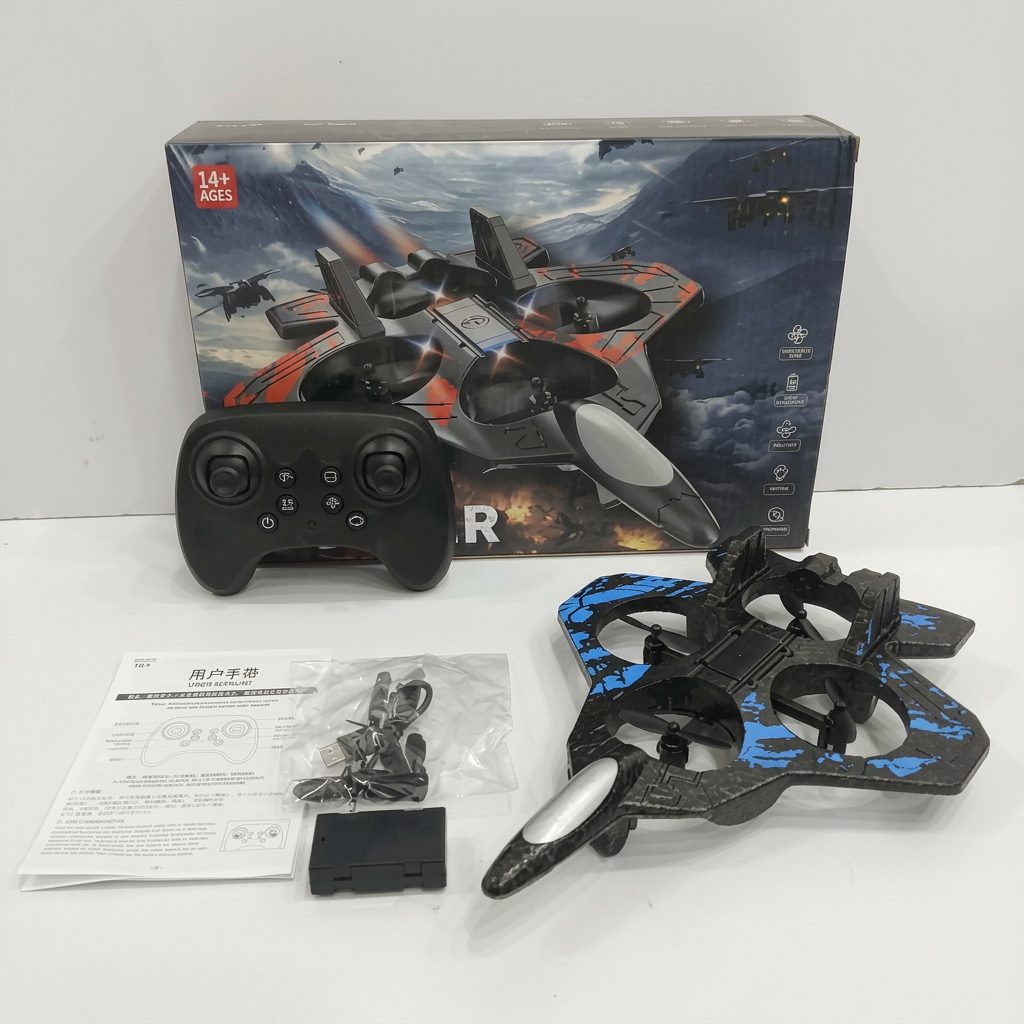 RC Flying Fighter Jet Drone — Camo Design - product photo