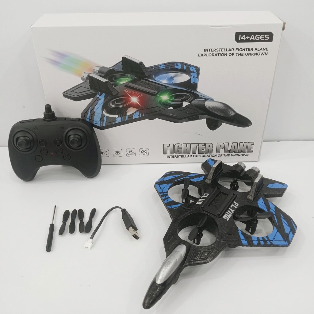 RC Flying Fighter Jet Drone — Camo Design - product photo