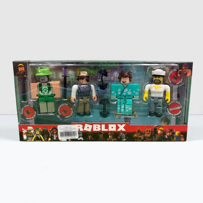 Roblox figure 4-pack blister front with all four characters and their accessories