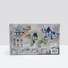 Box back with the graffiti-pattern gun and the 2-in-1 dual mode badge