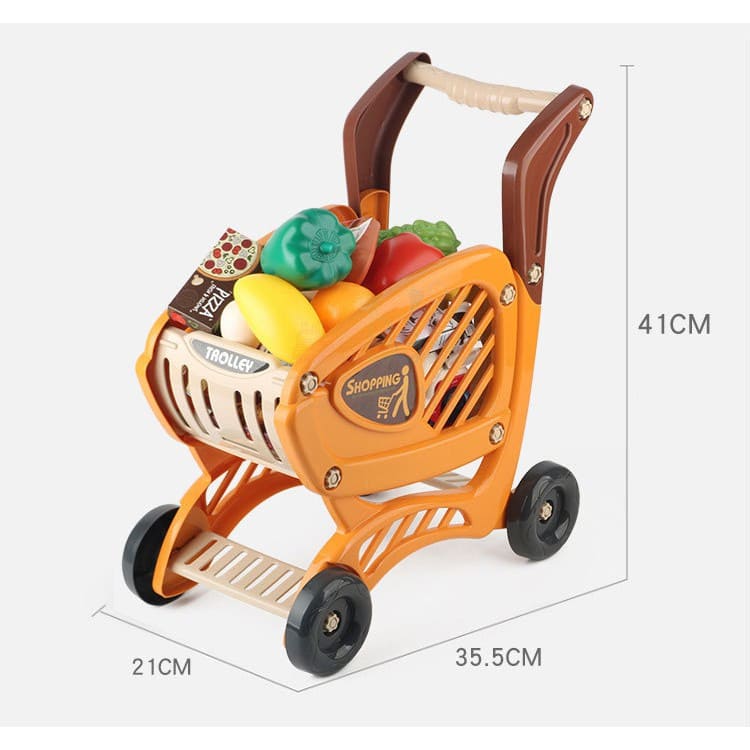 Shopping Cart Trolley - 42-Piece Grocery Set
