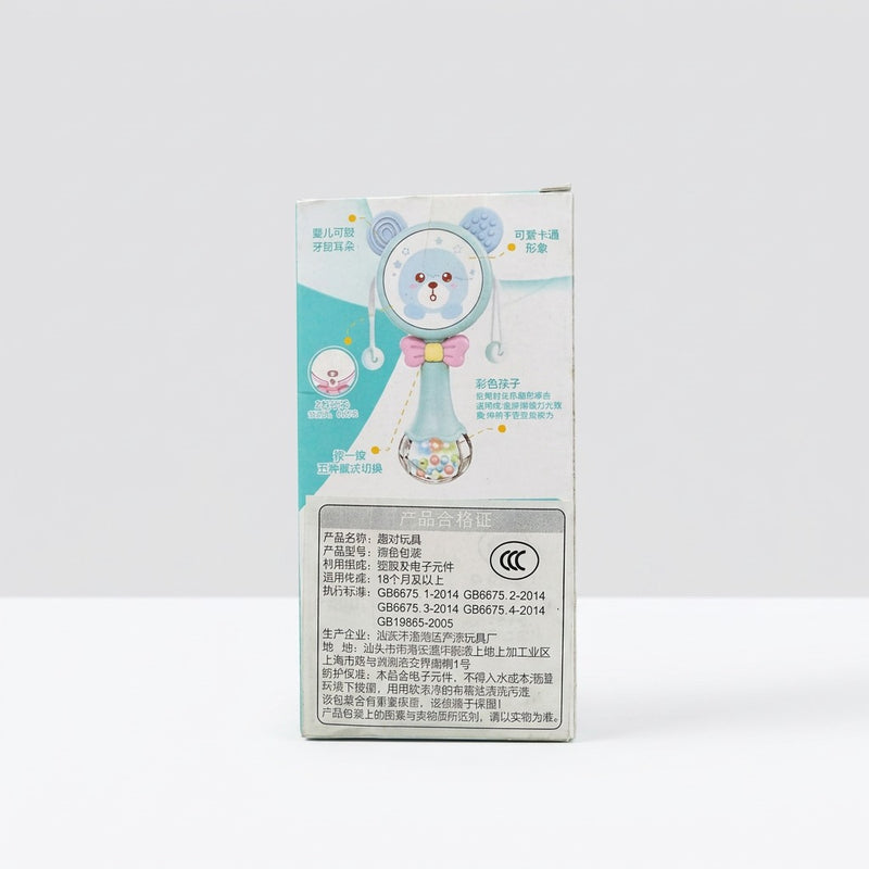 Box back panel showing the bead dome, the teether ears and the Chinese specification block