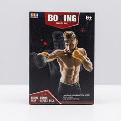 Boxing reflex ball box front, headband and ball on an elastic cord, model punching, age 6+