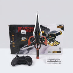 Sword Flying aircraft and its gamepad controller in front of the box