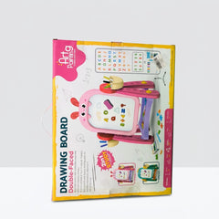 Drawing Easel box front, pink colourway, Double-Faced branding and the "2in1 Study" badge